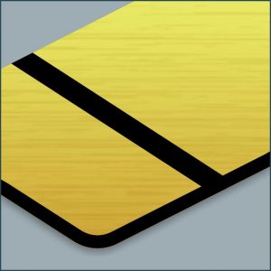 laserply-3160-gold gebürstet-schwarz (nicht für Außenbereich empfohlen) 3160 gold gebürstet/schwarz (nicht für Außenbereich empfohlen)